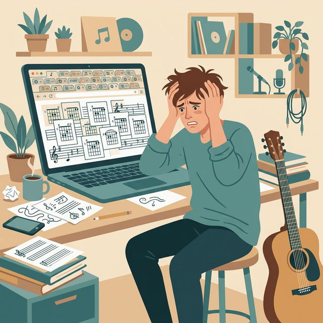 Information overload when searching for chords